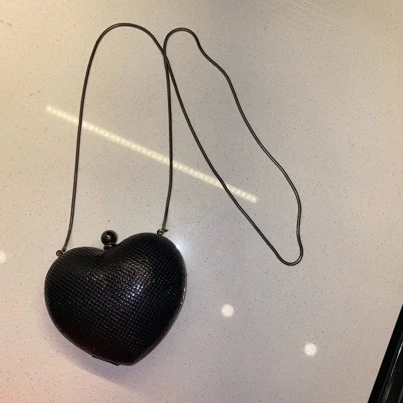 Whiting Davis Bags Whiting Davis Heart Minaudiere Purse